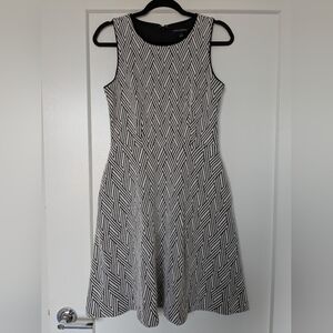 Elegant Black and White Patterned Dress